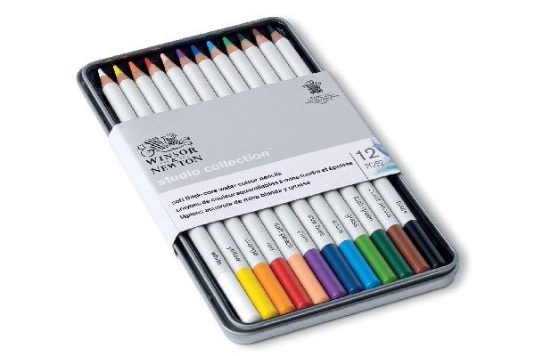 Precision pencil fargeblyanter 12 stk i metallboks