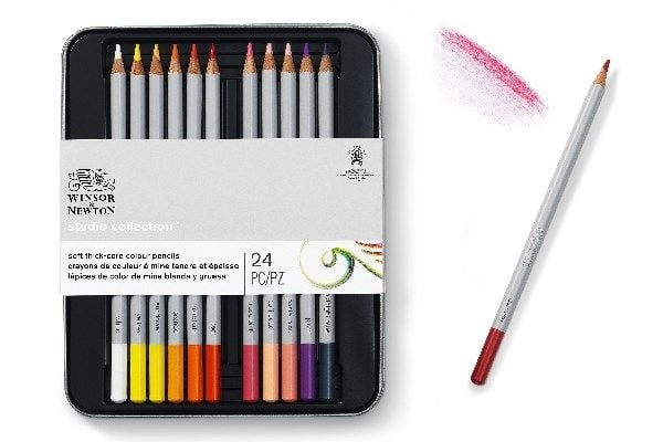 Precision pencil färgpennor 24 st i plåtask