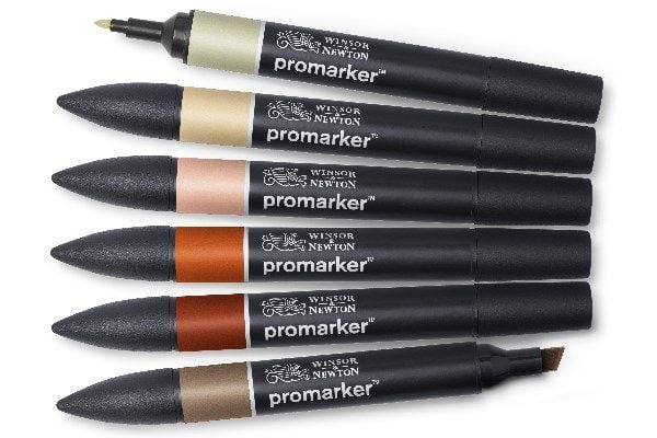 Promarker set, jordfärger 6st