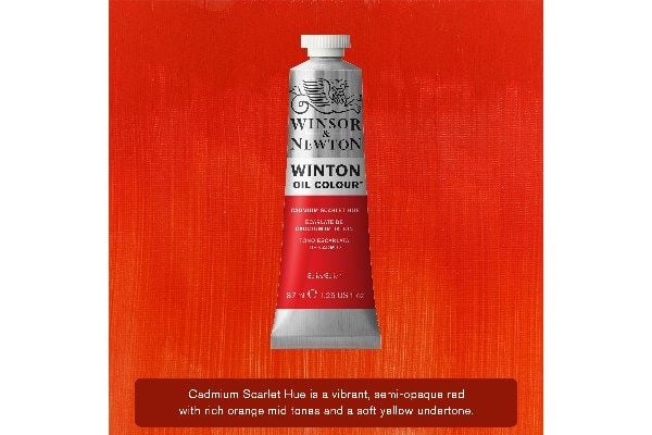 Winton oljemaling 37 ml cadmium scarlet nyanse 107