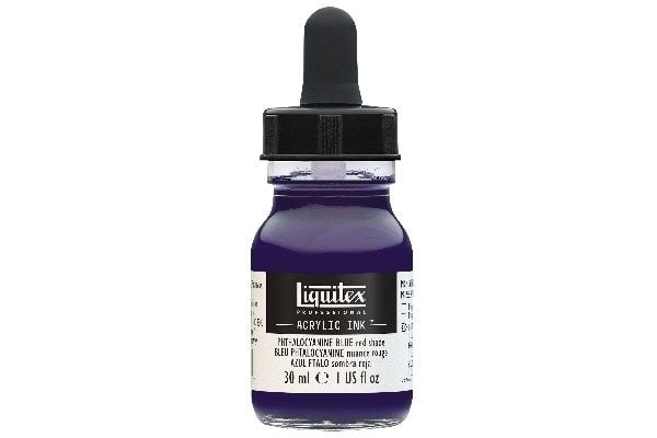 Proff. akrylink 30 ml phtalo blue, röd form 314