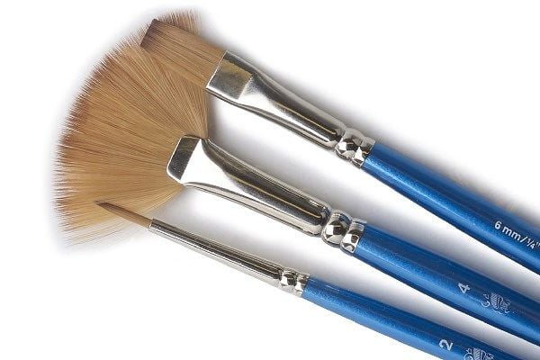 Cotman penselset kort skaft rund 3 st
