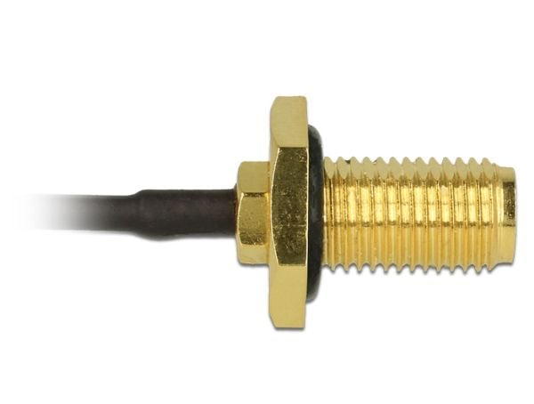 Delock - Antennekapel - SMA (hun) til I-PEX (han) - 10 cm - koaksial - sortti