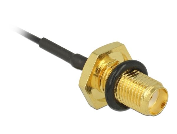 Delock - Antennekapel - SMA (hun) til I-PEX (han) - 10 cm - koaksial - sortti