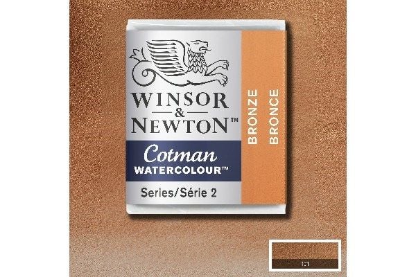 Cotman akvarellfarge 1/2 pan Bronze 058