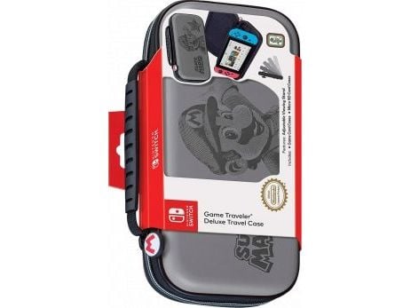 RDS Deluxe travel case - Super Mario - fodral för spelkonsol - grå - för Nintendo Switch