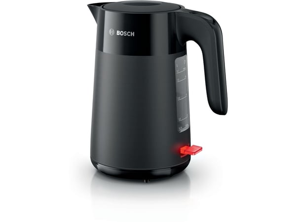 Bosch TWK2M163, 1,7 l, 2400 W, Svart, Plast, Vannivåindikator, Overopphetingsbeskyttelse