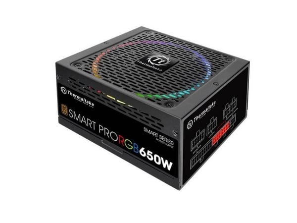 Thermaltake SMART PRO RGB SPR-650AH3FSB-R - Nätaggregat (intern) - ATX12V 2.4/ EPS12V 2.92 - 80 PLUS Bronze - AC 100-240 V - 650 watt - aktive PFC ...
