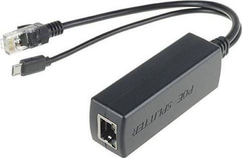 MicroConnect - PoE splitter - DC 48 V - utgangskontakter: 1 - svart