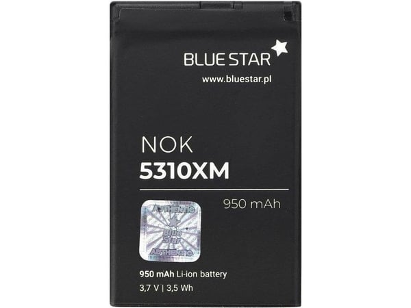 Blue Star-batteri til Nokia 5310 X3-01 6600 fold Li-Ion 950 mAh Analog BL-4CT