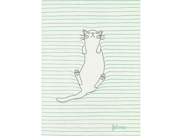 Santoro liten notatbok - Feline Fine (grønn) (320085)