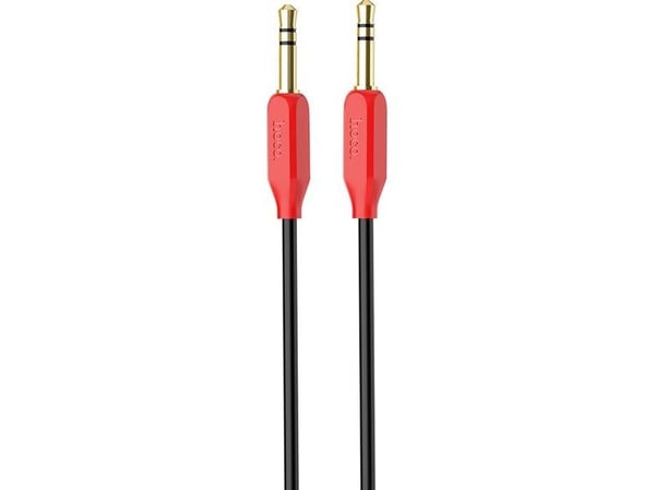 Hoco Jack 3,5 mm til Jack 3,5 mm-kabel 1 m rød (6957531079293)
