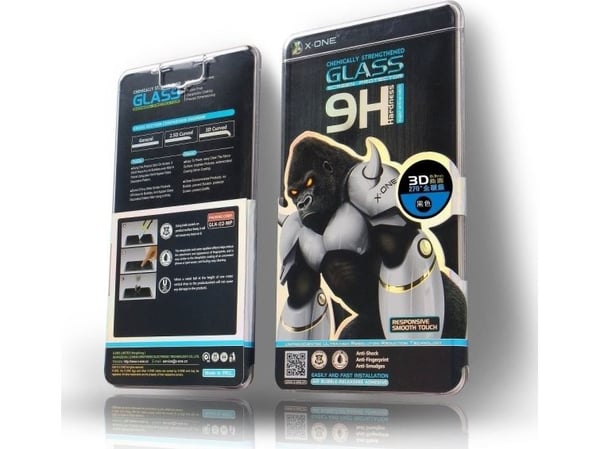 Partner Tele.com herdet glass X-ONE 3D til Samsung Galaxy NOTE 20 ULTRA (kantlim + hull) svart