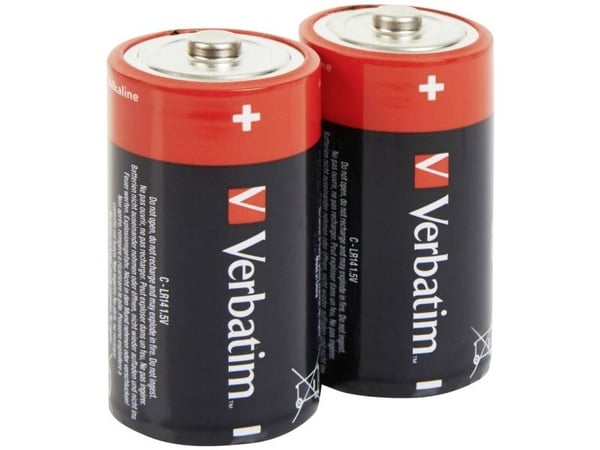 Verbatim - Batteri 2 x C - Alkalisk