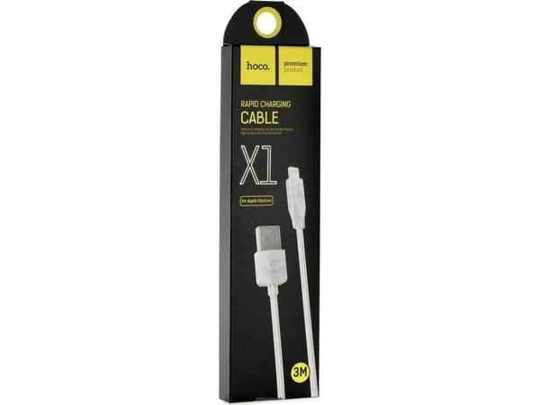 USB-kabel Partner Tele.com USB-A til Lightning 3 m hvit (6957531032021)