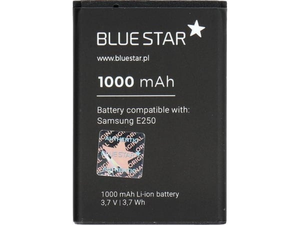 Partner Tele.com batteri til Samsung E250/X200/X680/C300/E900 1000 mAh Li-Ion blå Star PREMIUM