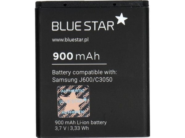 Batteripartner Tele.com Batteri for Samsung J600/C3050/M600/J750/S8300/S7350 900 mAh Li-Ion Blue Star PREMIUM