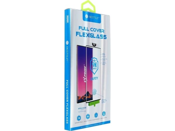 Partner Tele.com Szklo hartowane Flexible Nano Glass 5D Full Glue for Samsung Galaxy S20FE, sort (Hot Bending) – fungerer med fingeravtrykk