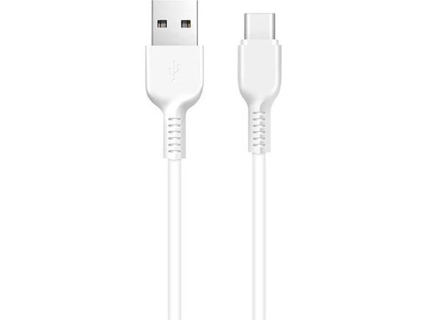 USB-kabel Hoco USB-A til USB-C 3 m hvit (6957531068976)