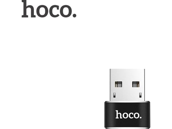 Hoco UA6 USB-C - USB-sovitin musta (6957531064138)