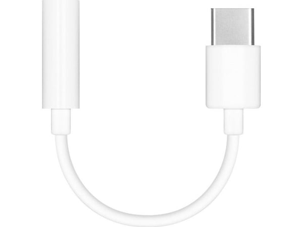 Alkuperäinen HUAWEI-sovitin AUX Type C (uros) 3,5 mm (naaras) CM20 valkoinen irtotavarana
