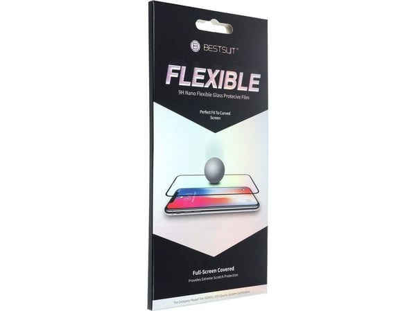 Bestsuit Hybrid glass Bestsuit Flexible 5D Full Glue for Samsung Galaxy A51 svart