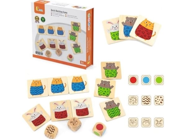 Viga Toys VIGA trepuslespill Match raskt 27 deler