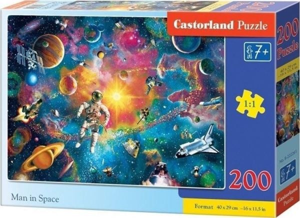 Puslespill 200 brikker Man in Space CASTOR