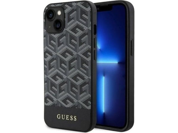 Guess GUHMP14SHGCFSEK iPhone 14 6,1" svart/svart hardetui GCube Stripes MagSafe