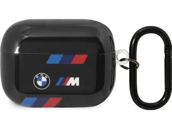 BMW BMAP222SOTK skydd för AirPods Pro 2 - svart/svart, tricolor-ränder