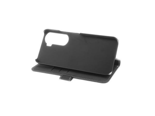 Insmat - Flipdeksel for mobiltelefon - ekte skinn, polykarbonat, bomullssøm, papp + papir - for Honor 90 Lite