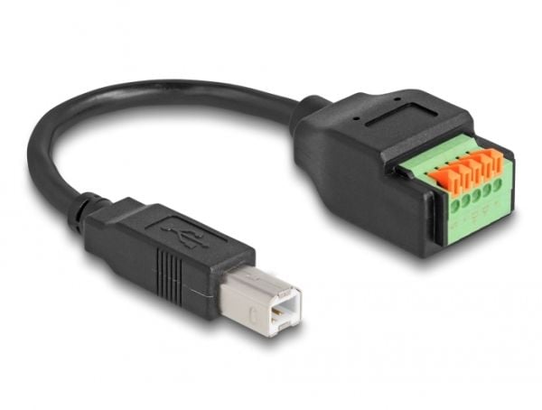 Delock - USB-adapter - 5-pins terminalblokk til USB-C (hunn) - USB 2.0 - svart