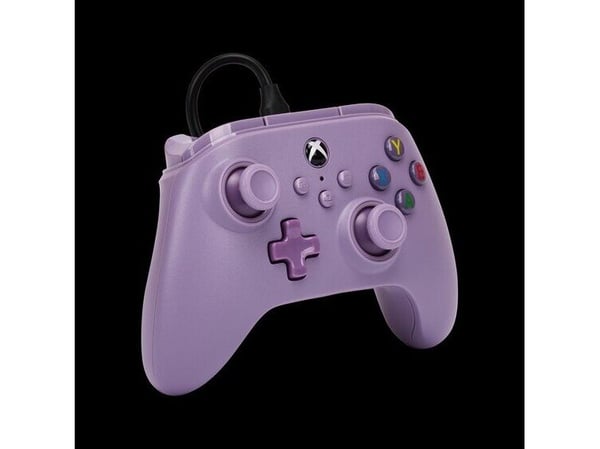 PowerA Nano förbättrad trådbunden handkontroll för Xbox Series X|S - Lila, Spelplatta, PC, Xbox Series S, Xbox Series X, D-pad, Home-knapp, Lägeskn...