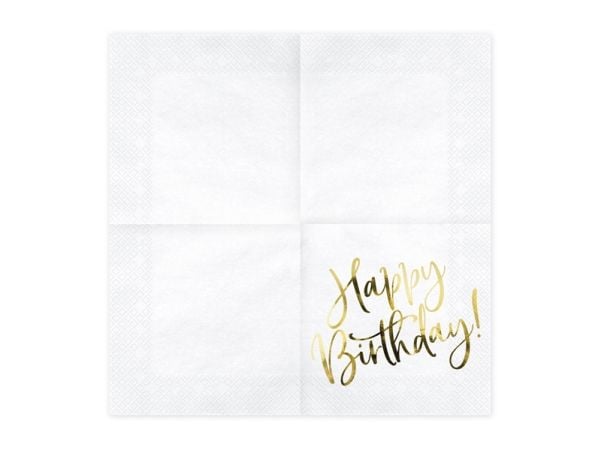 PartyDeco SP33-79-008-019, Gull, Hvit, Papir, Mønster, 330 mm, 330 mm, 16,5 cm