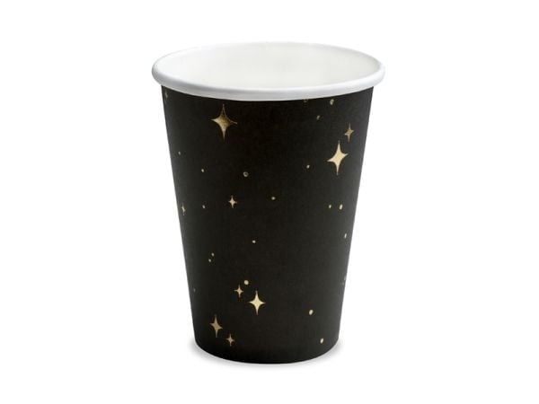 PartyDeco-kopper, svart, 260 ml, én størrelse PartyDeco-kopper, svart, 260 ml, én størrelse