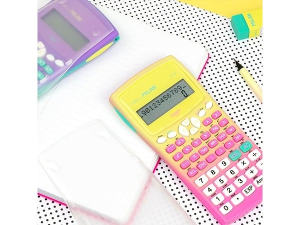 Milan 159110SNPBL, Desktop, Grunnleggende, 12 sifre, Batteri, Rosa, Gult