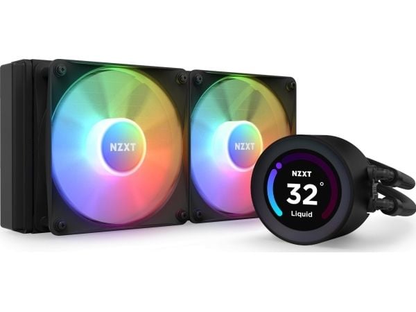 NZXT Kraken Elite 240 - Væskekjølesystem for prosessor - med LCD-skjerm - (for: LGA115x Socket, LGA1200, LGA1700, AM4, AM5, sTRX4, TR4) - kobber - ...