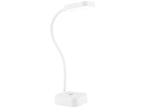 Philips Funksjonell Rock-skrivebordslampe, Hvit, Plast, Soverom, Stue, Kontor, Tidsriktig, IP20, III