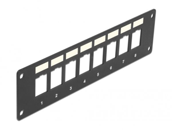 Delock - Blank keystone-patchpanel - försänkt montering - svart - 8 portar
