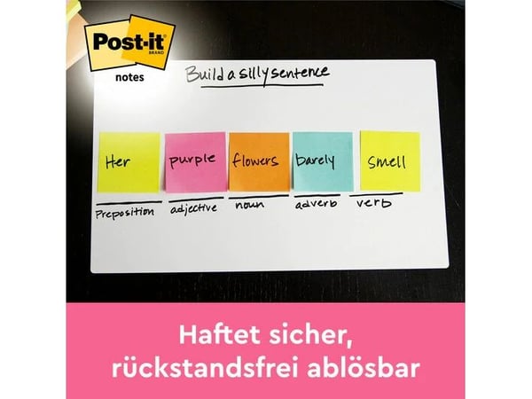 Post-It 7100259224, Rektangel, Blå, Grønn, Oransje, Rosa, Papir, Poptimistic, 127 mm, 76 mm