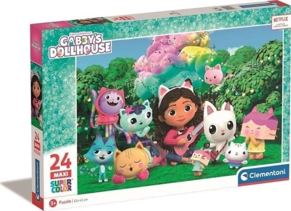 Clementoni Supercolor Gabbys Dollhouse, 24 stykker, Tegneserier, 3 år
