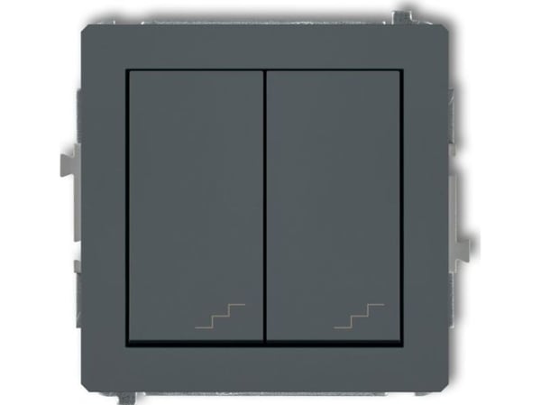 Karlik 28DWPUS-33, tasokytkin, grafiitti, IP20, 250 V, 10 A