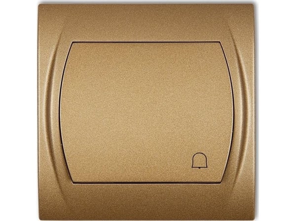 Karlik LOGO painonappi / ovikello / valaistu kultainen metallinen 8LWP-4L