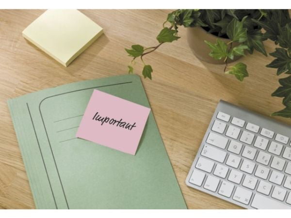 Post-it, Post-it, Recycled, assorteret 76x76mm, pakke a 6 stk