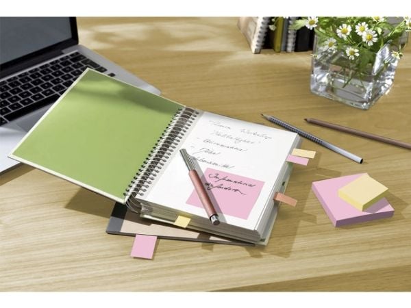 Post-it, Post-it, Recycled, assorteret 76x76mm, pakke a 6 stk