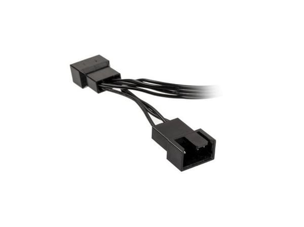 Y-kaapeli PC-ventilator [1x PC-ventilatortilslutning 4-pol. - 2x PC-ventilatortilslutning 4-pol.] 0,35 m Sort Kolink