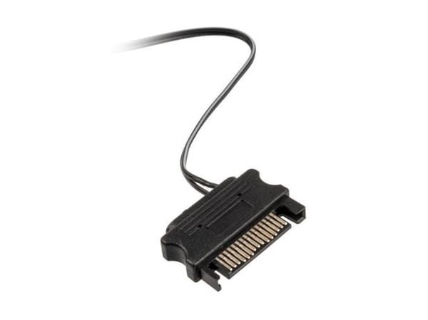 Y-kaapeli PC-ventilator [1x PC-ventilatortilslutning 4-pol. - 4x PC-ventilatortilslutning 4-pol.] 0,35 m Sort Kolink