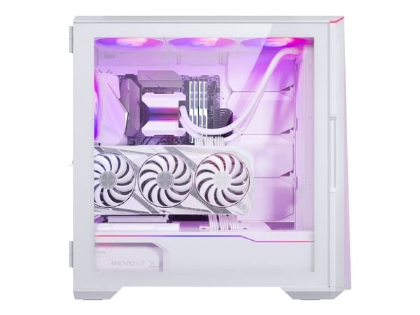Phanteks Eclipse G500A DRGB - Mid tower - ATX - sidepanel med vindu (herdet glass) - ingen strømforsyning (ATX) - hvit - USB/lyd