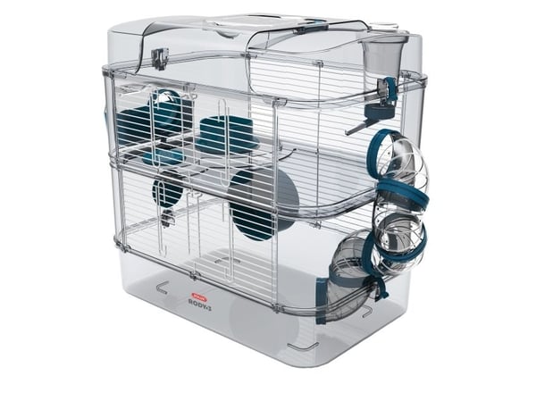 Zolux hamster-/råttbur RODY 3 DUO blå