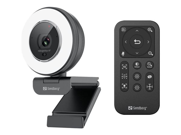 Sandberg Streamer USB Webcam Pro Elite - Direktestrømningskamera - farge - 2560 x 1440 - lyd - USB 2.0 - H.264, H.265, MJPEG, YUY2